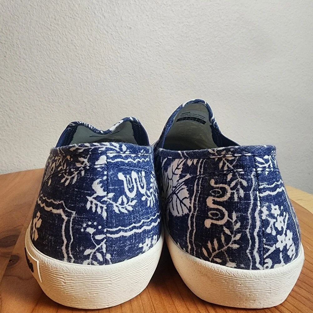 SeaVees Reyn Spooner Baja Shoes Mens Size 9.5 Hawaiian Floral Canvas Slip On